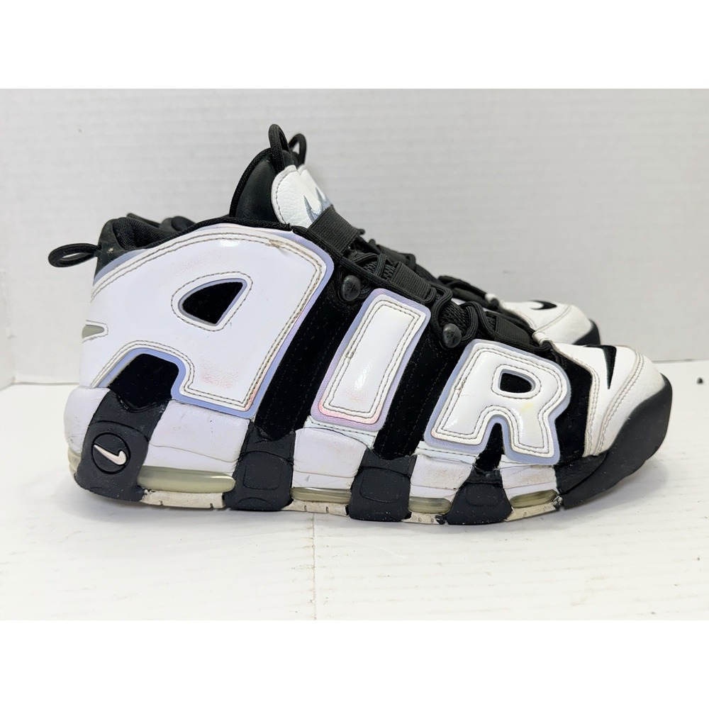 Nike Air More Uptempo '96 Men's Sneakers Black/Cobalt Bliss, Size 11 Preowned